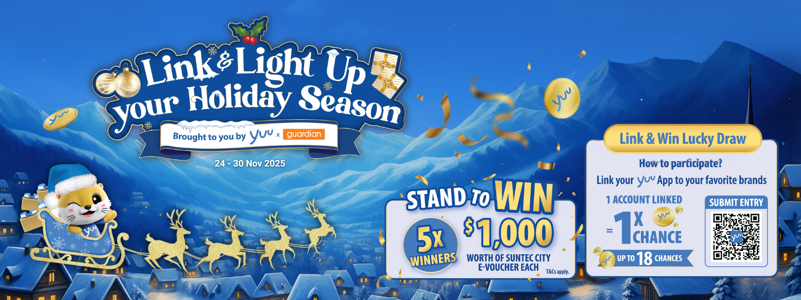Link & Light Up your Holiday Season 2025 — yuu Rewards Club